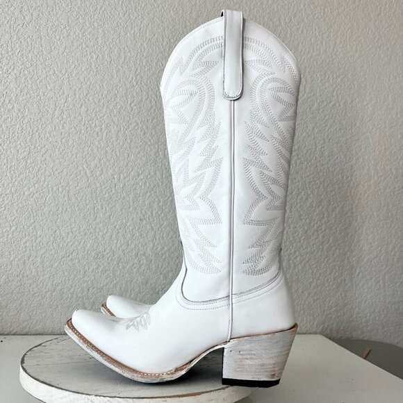 Lane MEGAN MORONEY Smokeshow Womens Cowboy Boots 9 White Western Cowgirl Tall - Picture 4 of 16
